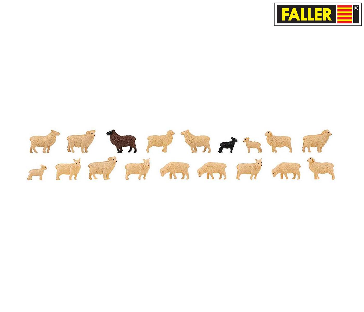 Faller 151918 Schwarzkopfschafe 18 Stück