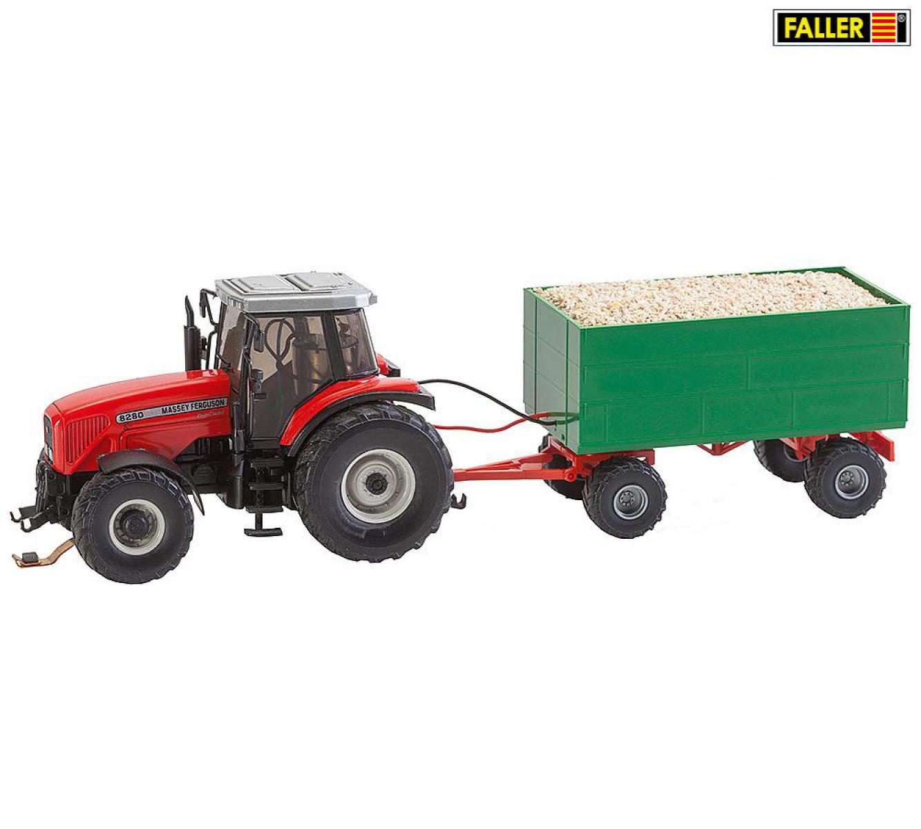Faller 161588 MF Traktor mit Hackschnitzelanhänger (WIKING)