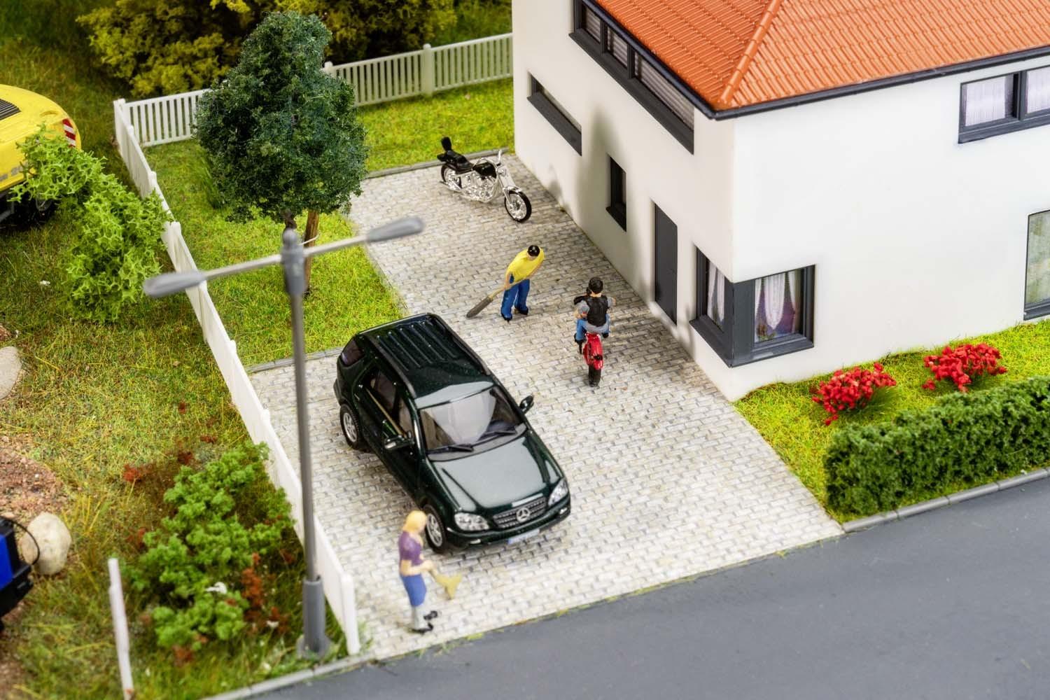 Faller 170317 H0 PREMIUM Straßenfolie Kopfsteinpflaster, gra