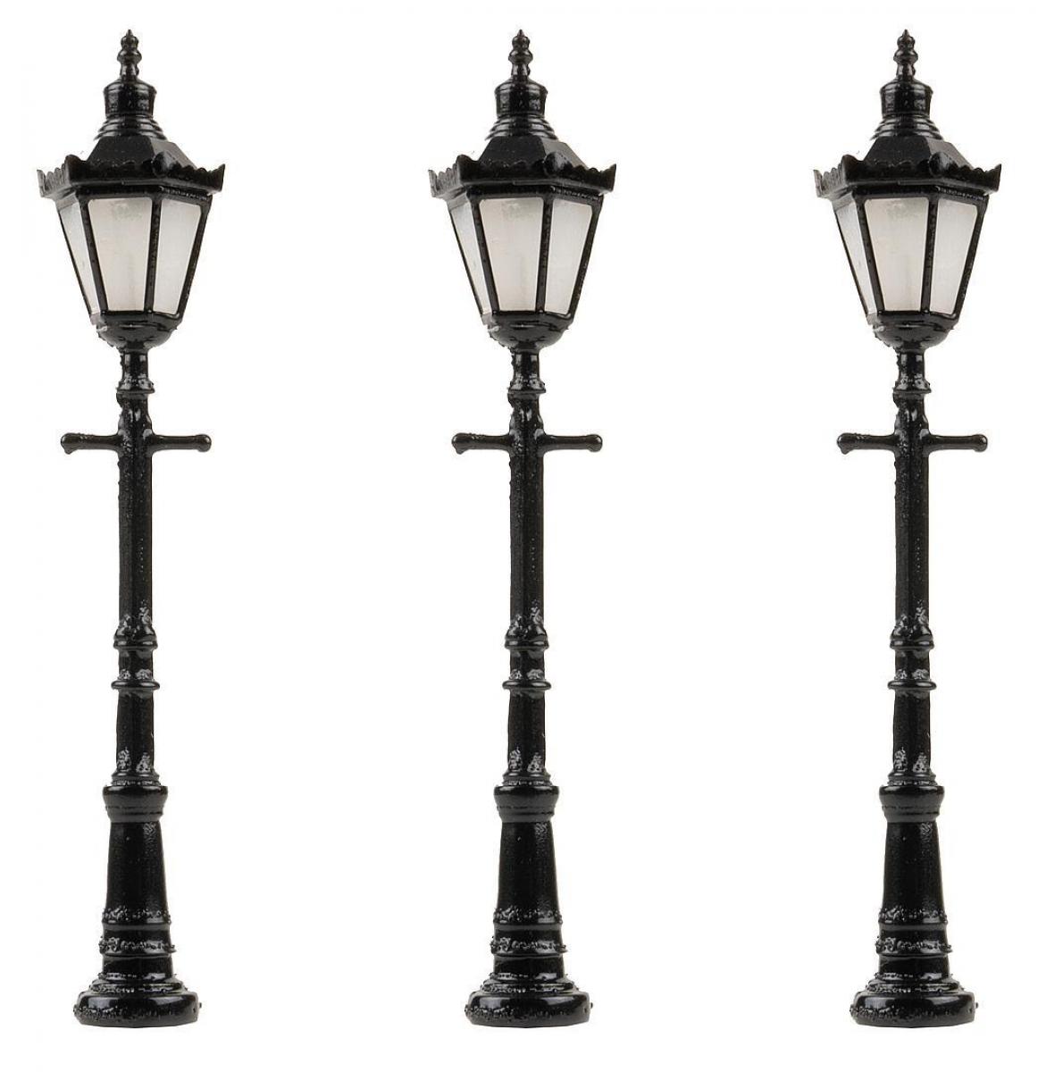 Faller 180112 LED-Parklaternen mit Krone, 3 Stück