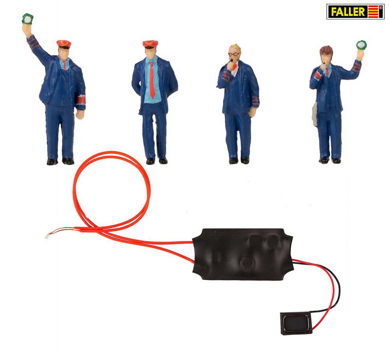 Faller 180237 Figuren-Set mit Sound Bahnpersonal