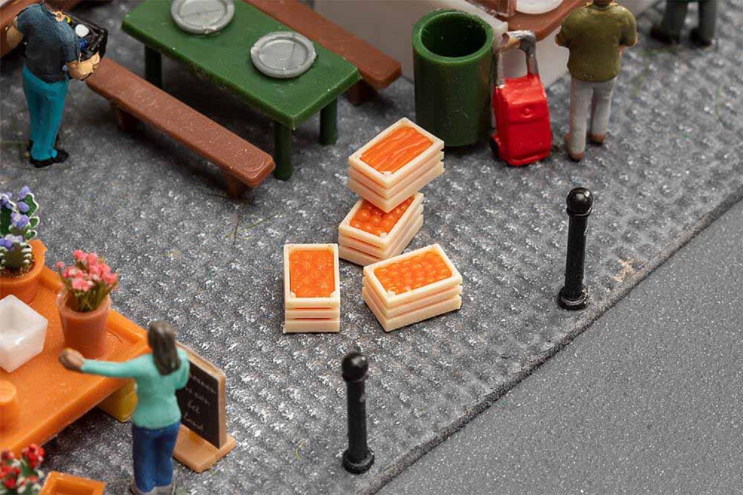 FALLER 180868 (H0) 4 Marktkisten mit Gemüse