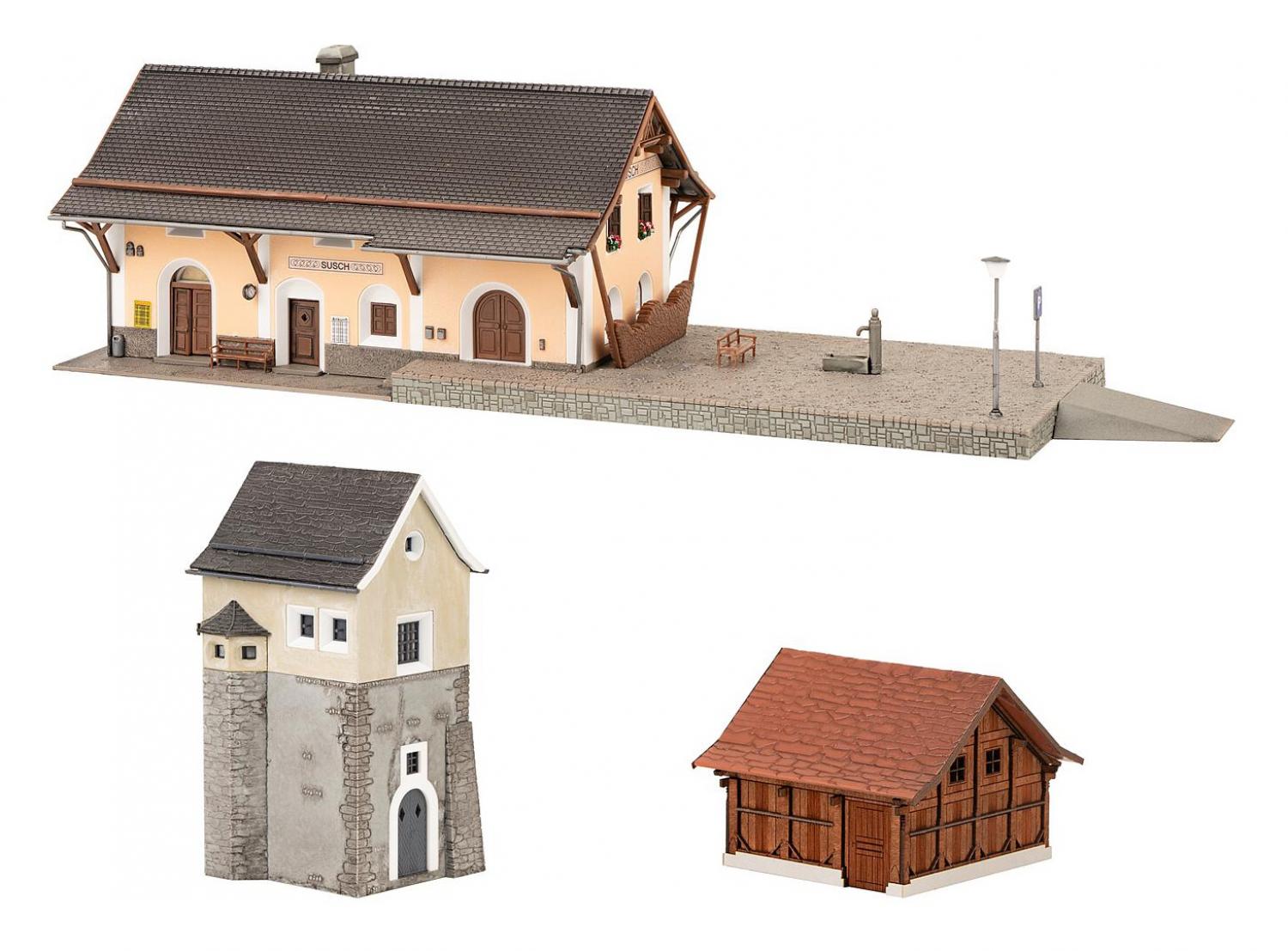 Faller 190059 H0 Bahnhof-Set Susch