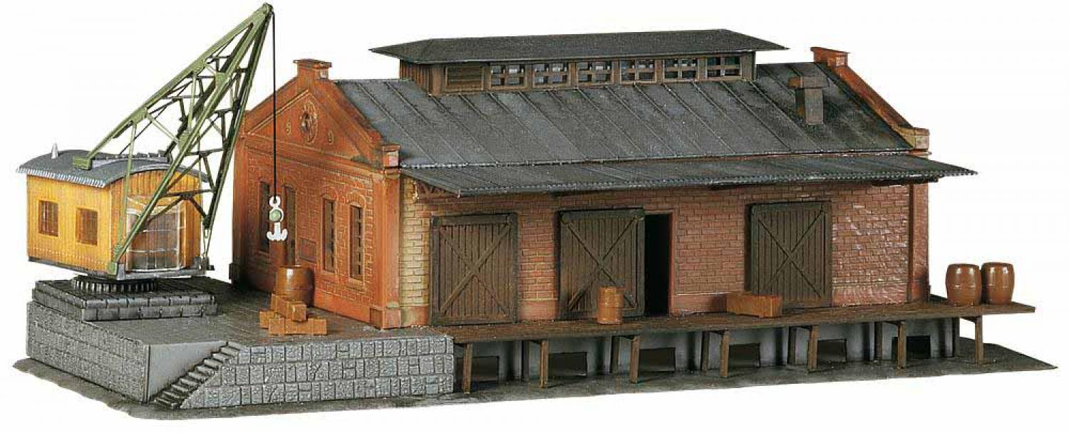 Faller 222180 Güterhalle mit Ladekran
