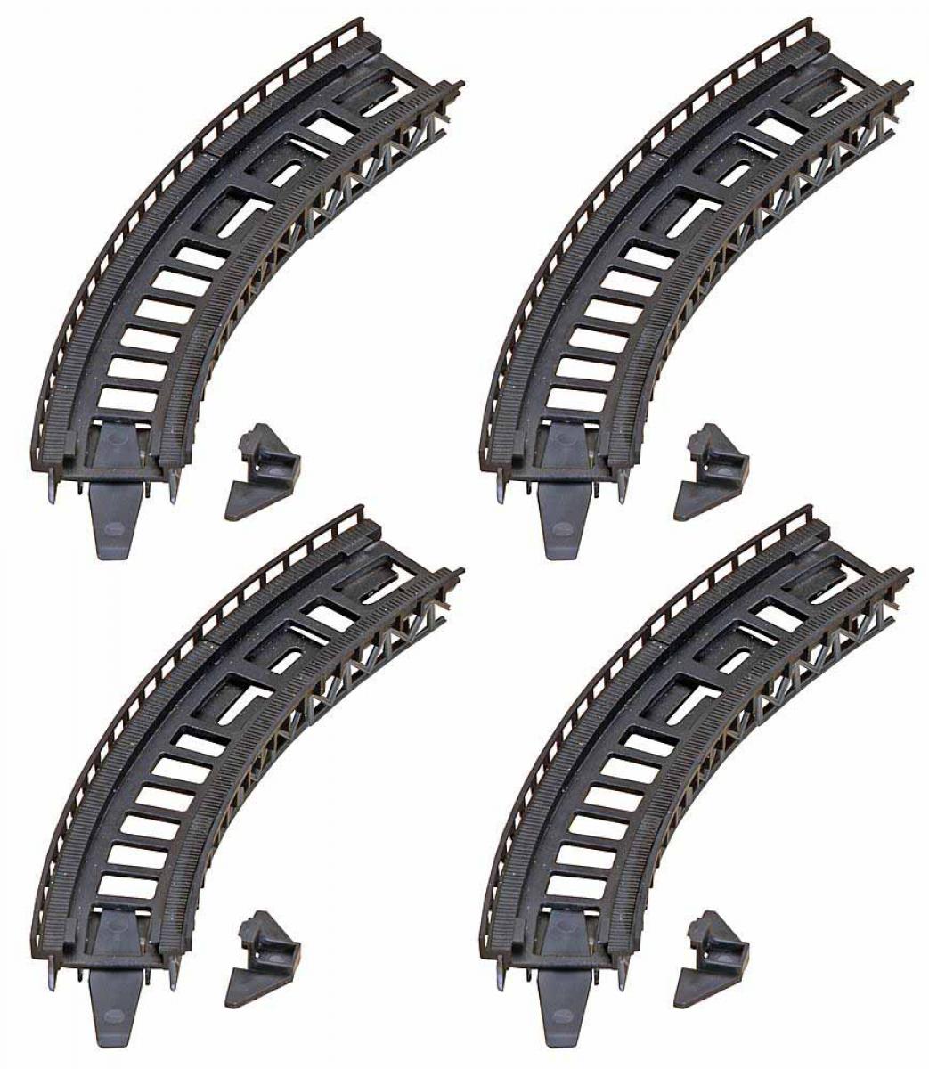 Faller 222542 4 Auffahrtsteile, gebogen
