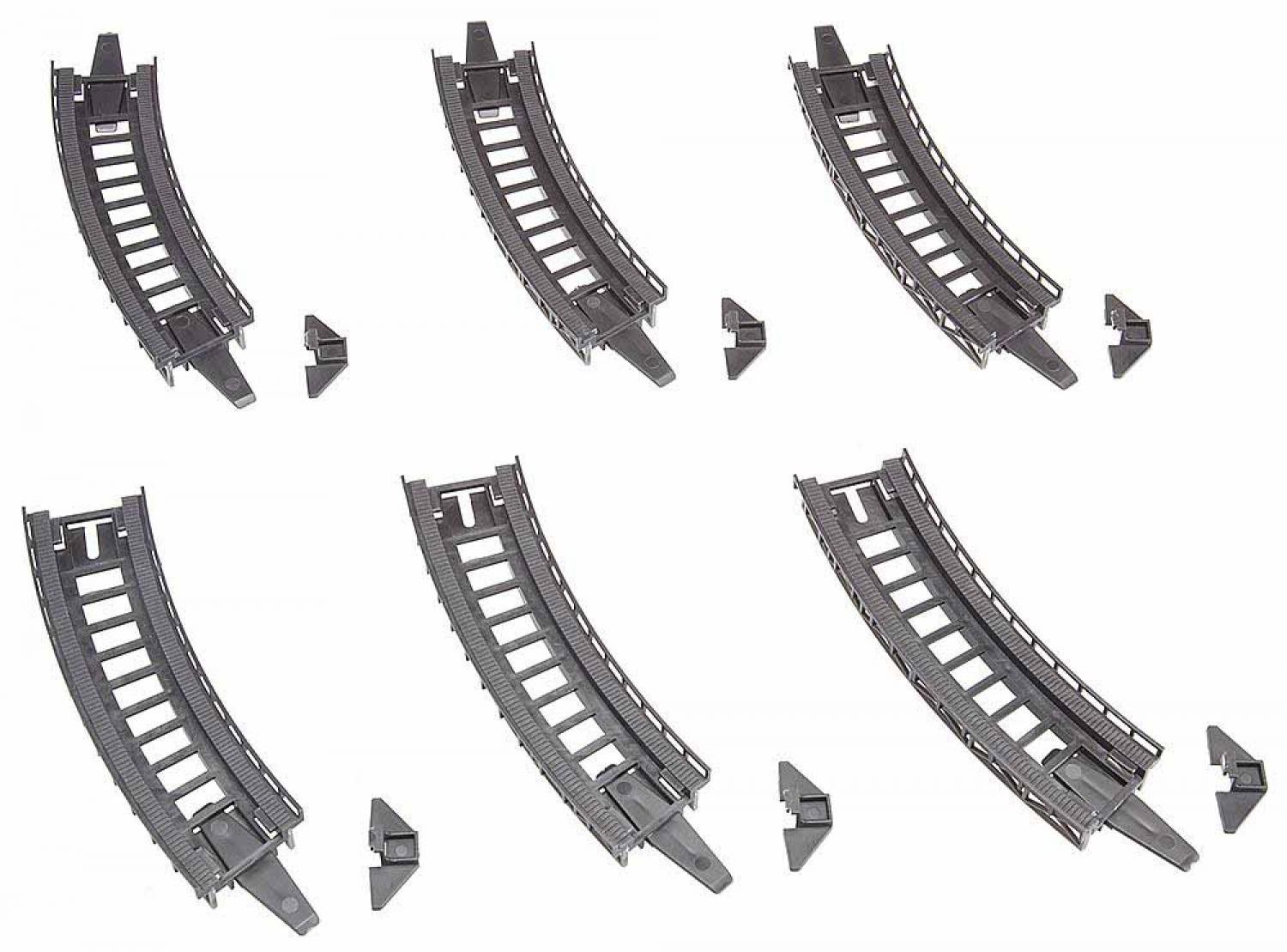 Faller 222543 6 Auffahrtsteile, gebogen