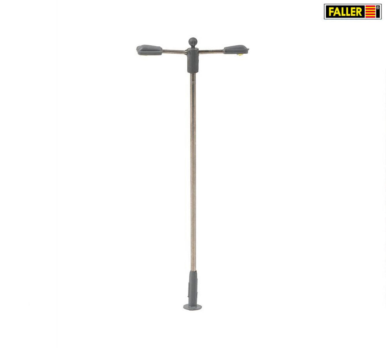 Faller 272223 LED-Straßenbeleuchtung, Ansatzleuchte, Doppela