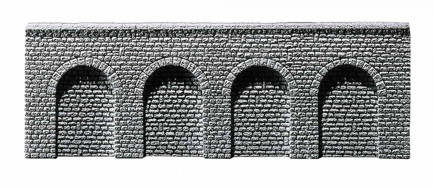 Faller 272640 Dekorplatte Profi Arkaden, Naturstein-Quader