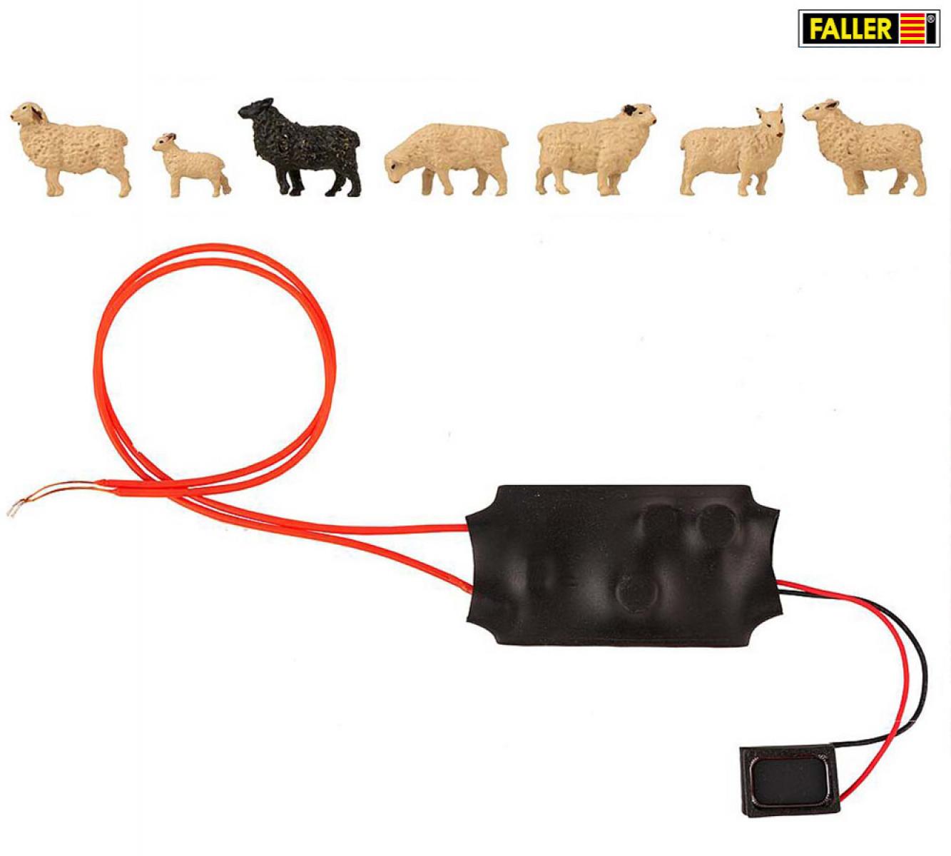 Faller 272801 Figuren-Set mit Mini-Sound-Effekt Schafe