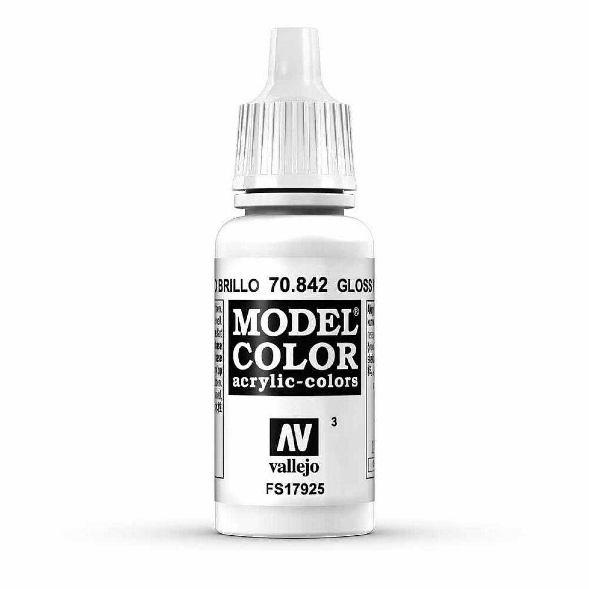 Vallejo 770842 Glanzweiß, glänzend, 17 ml