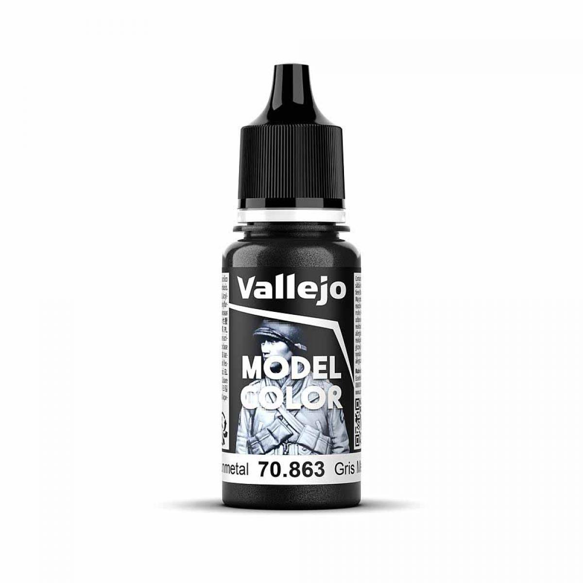 Vallejo 770863 Metallgrau, Metallic, 17 ml