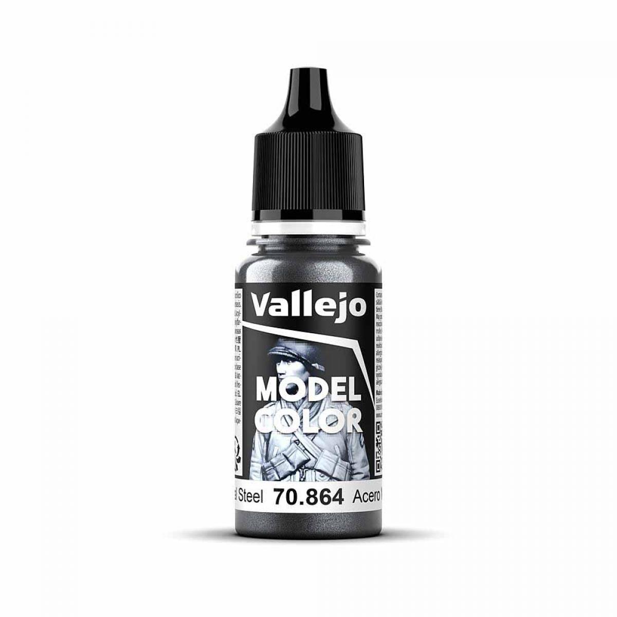 Vallejo 770864 Stahlgrau, Metallic, 17 ml