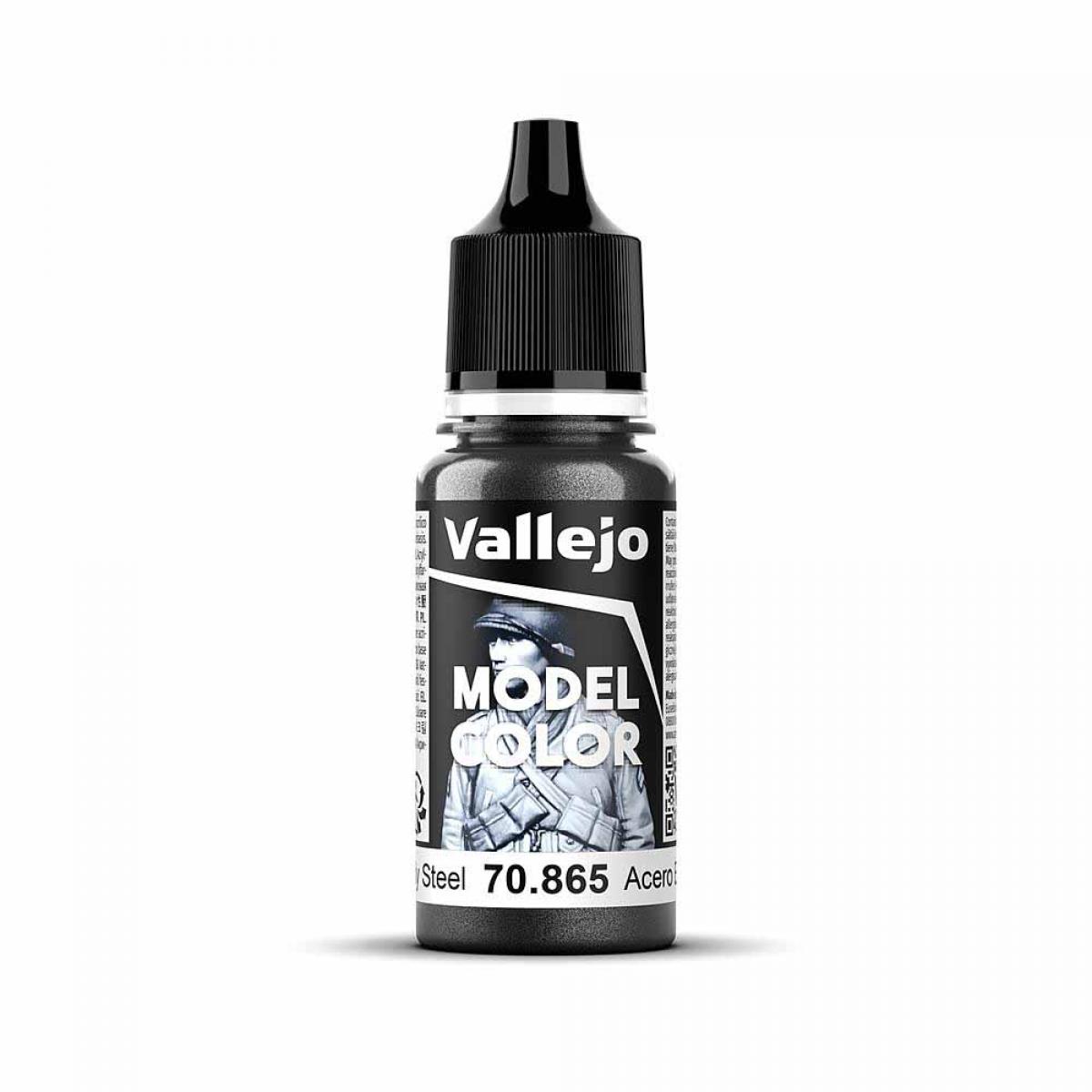 Vallejo 770865 Geölter Stahl, Metallic, 17 ml