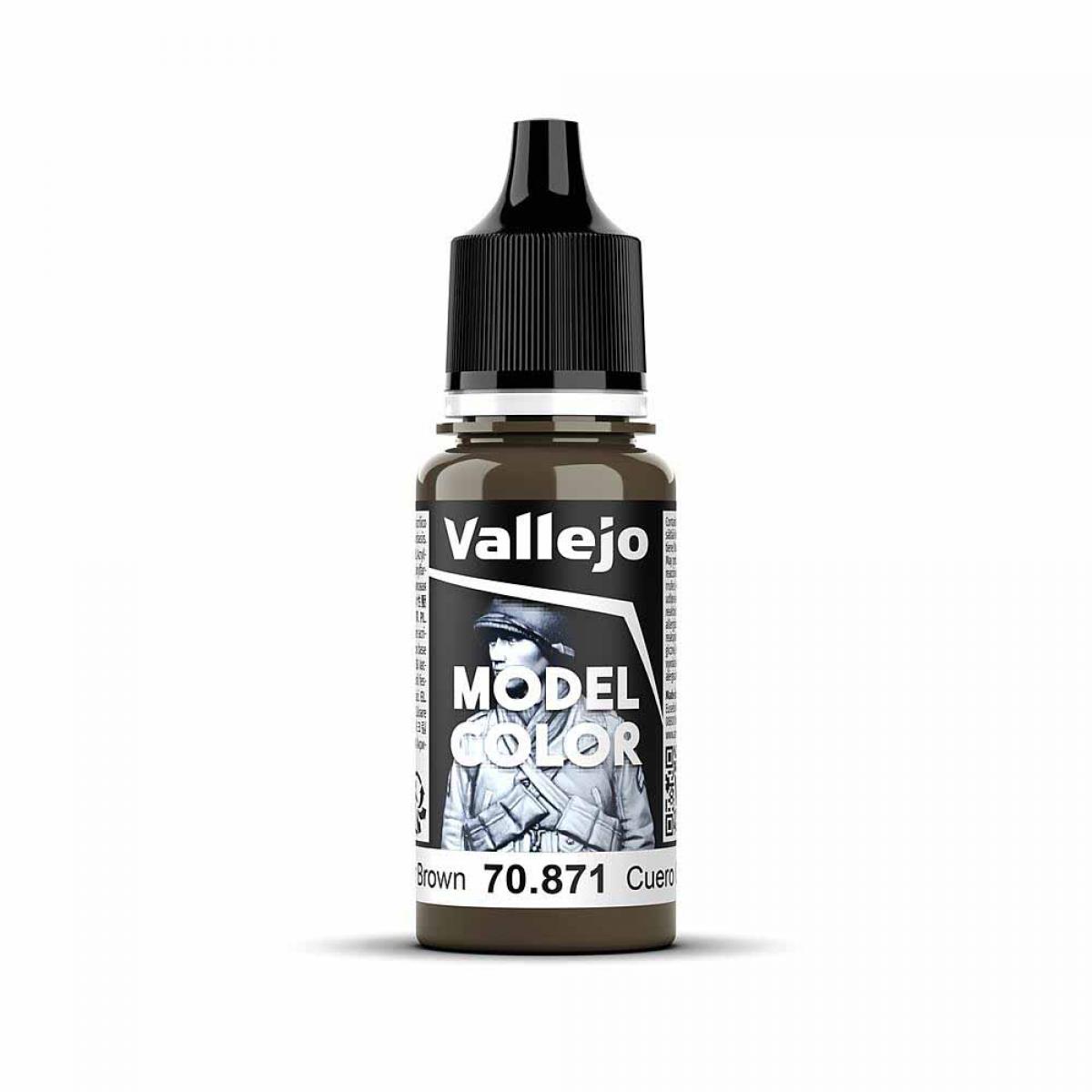 Vallejo 770871 Lederbraun, matt, 17 ml