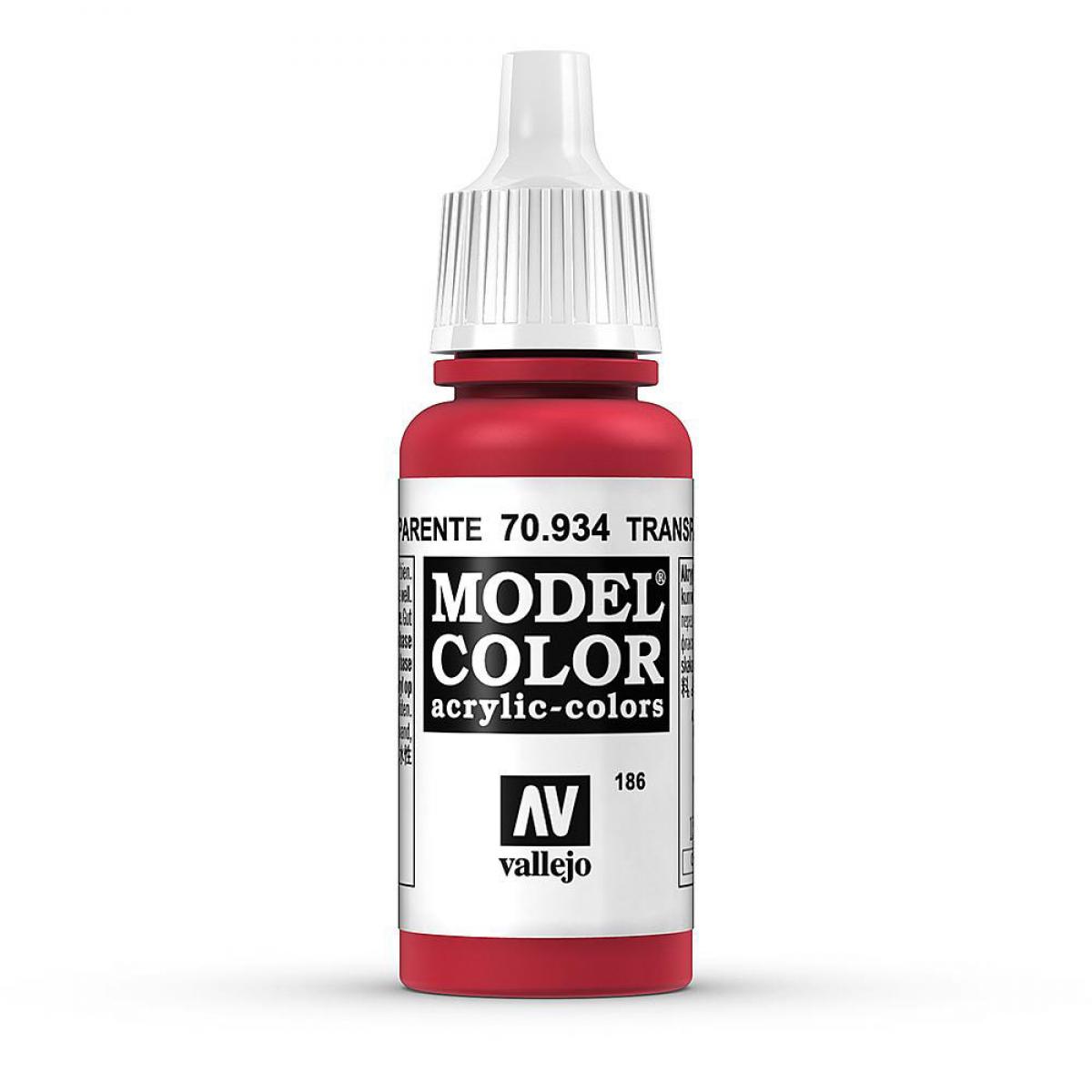 Vallejo 770934 Rot, transparent, 17 ml