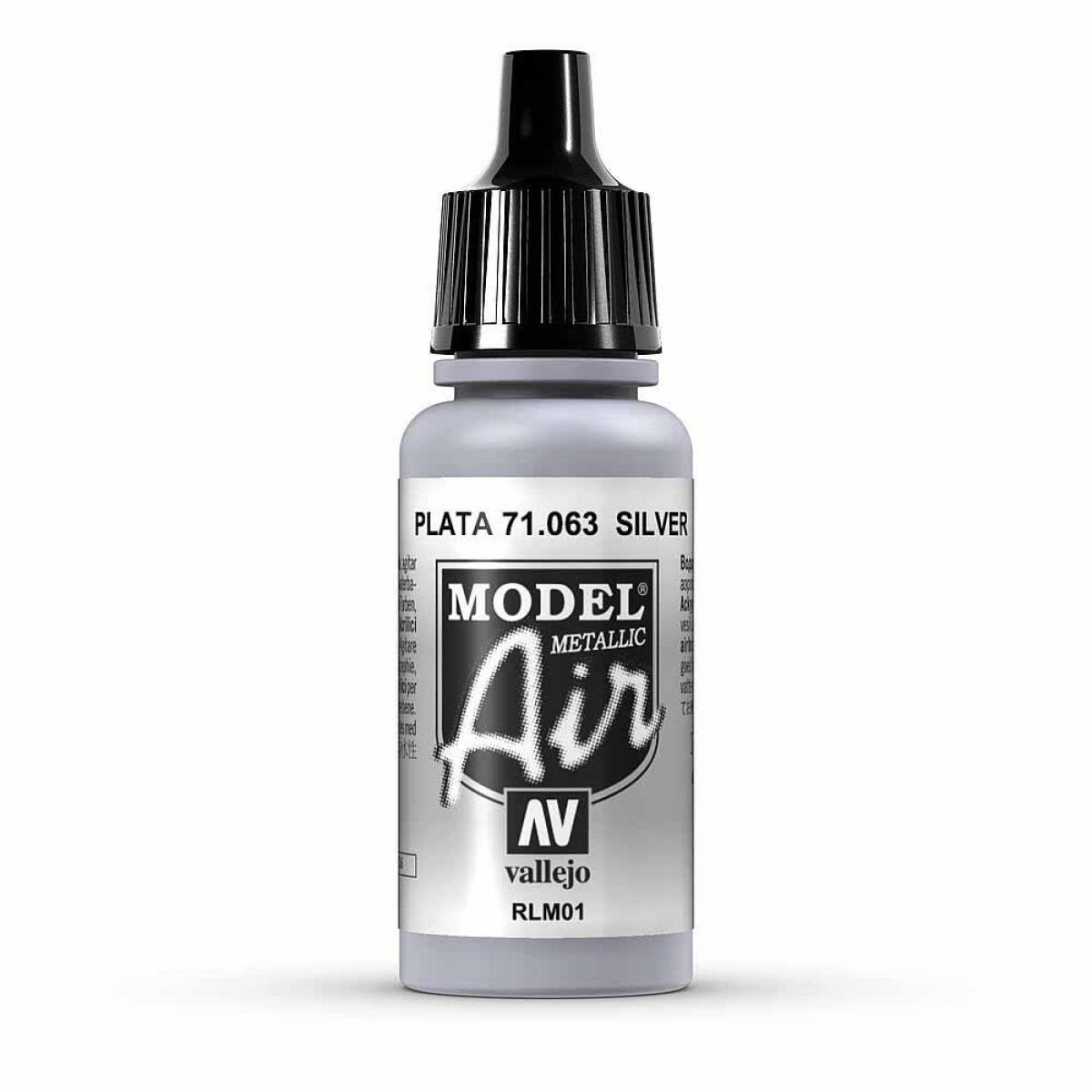 Vallejo 771063 Silber, Metallic, 17 ml