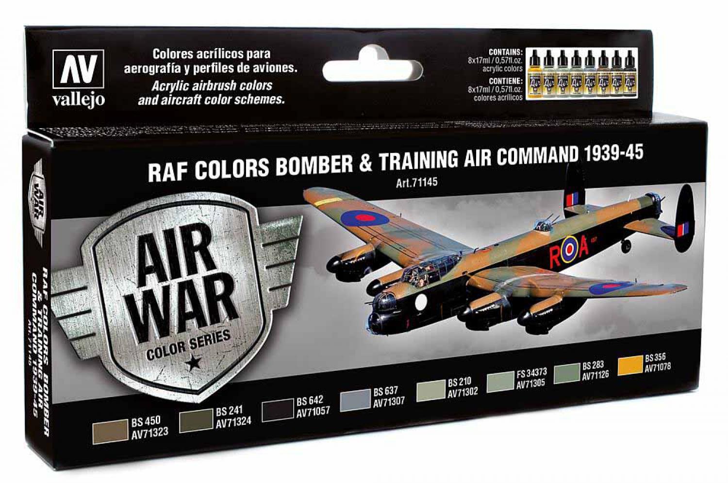 Vallejo 771145 Farb-Set RAF Bomber & Training 1939 - 1945