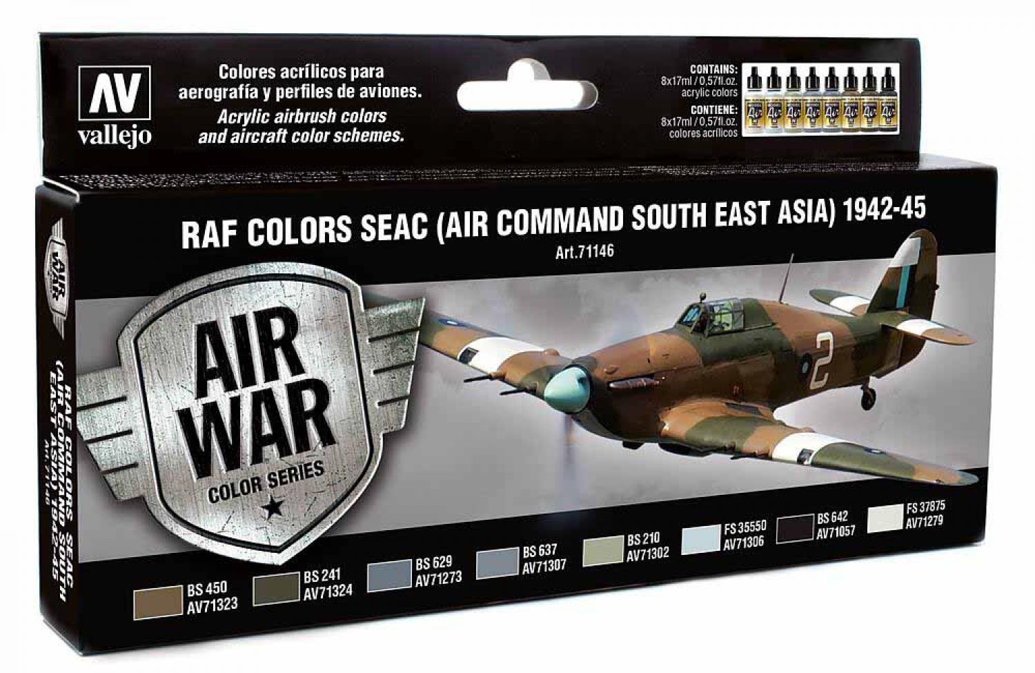 Vallejo 771146 Farb-Set RAF SEAC 1942 - 1945