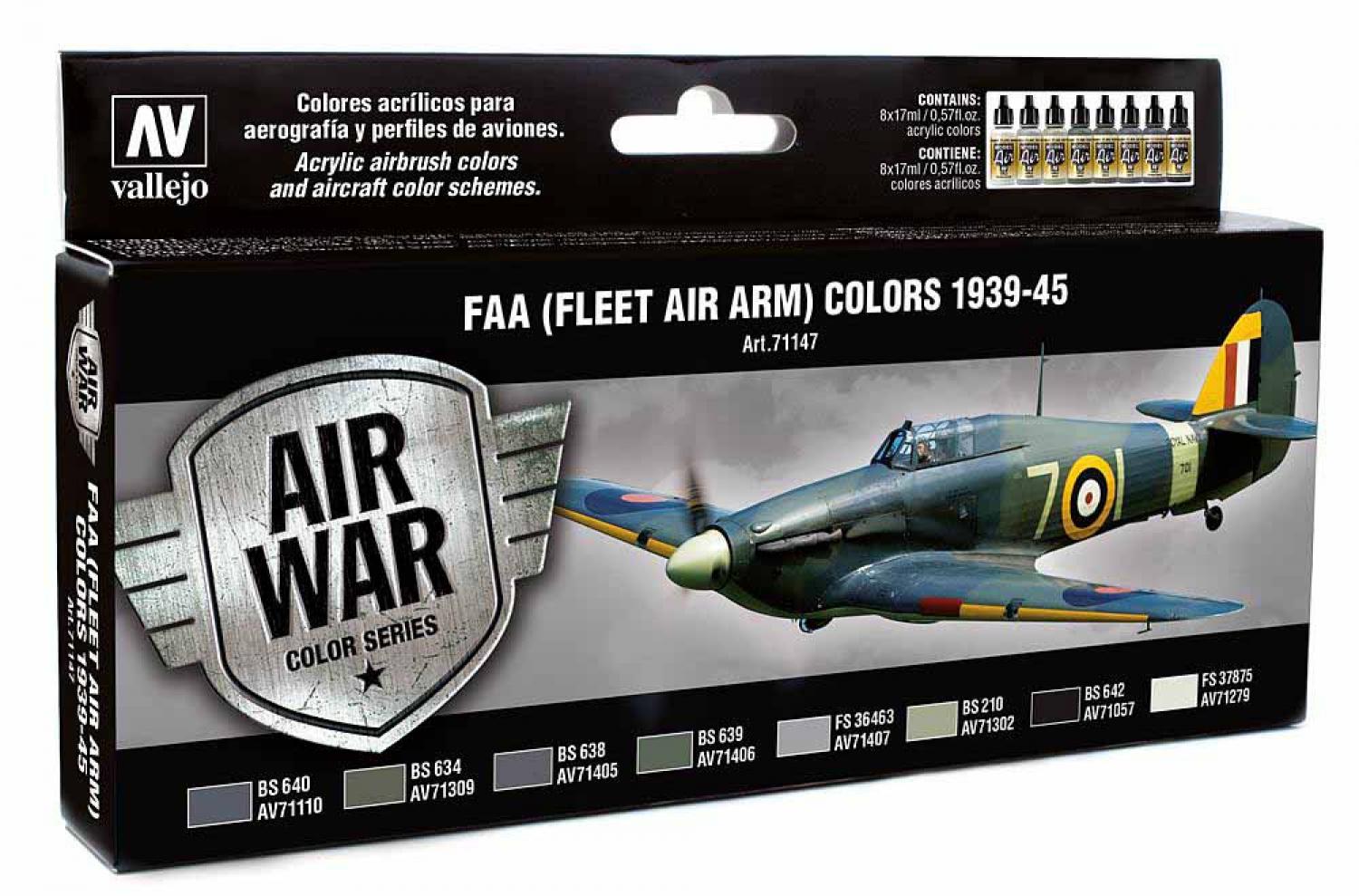 Vallejo 771147 Farb-Set FAA (Fleet Air Army) 1939 - 1945