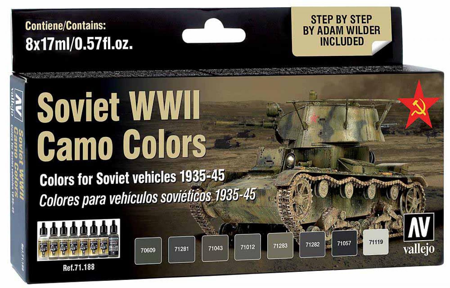 Vallejo 771188 Farb-Set, Sowjetische Tarnung WWII