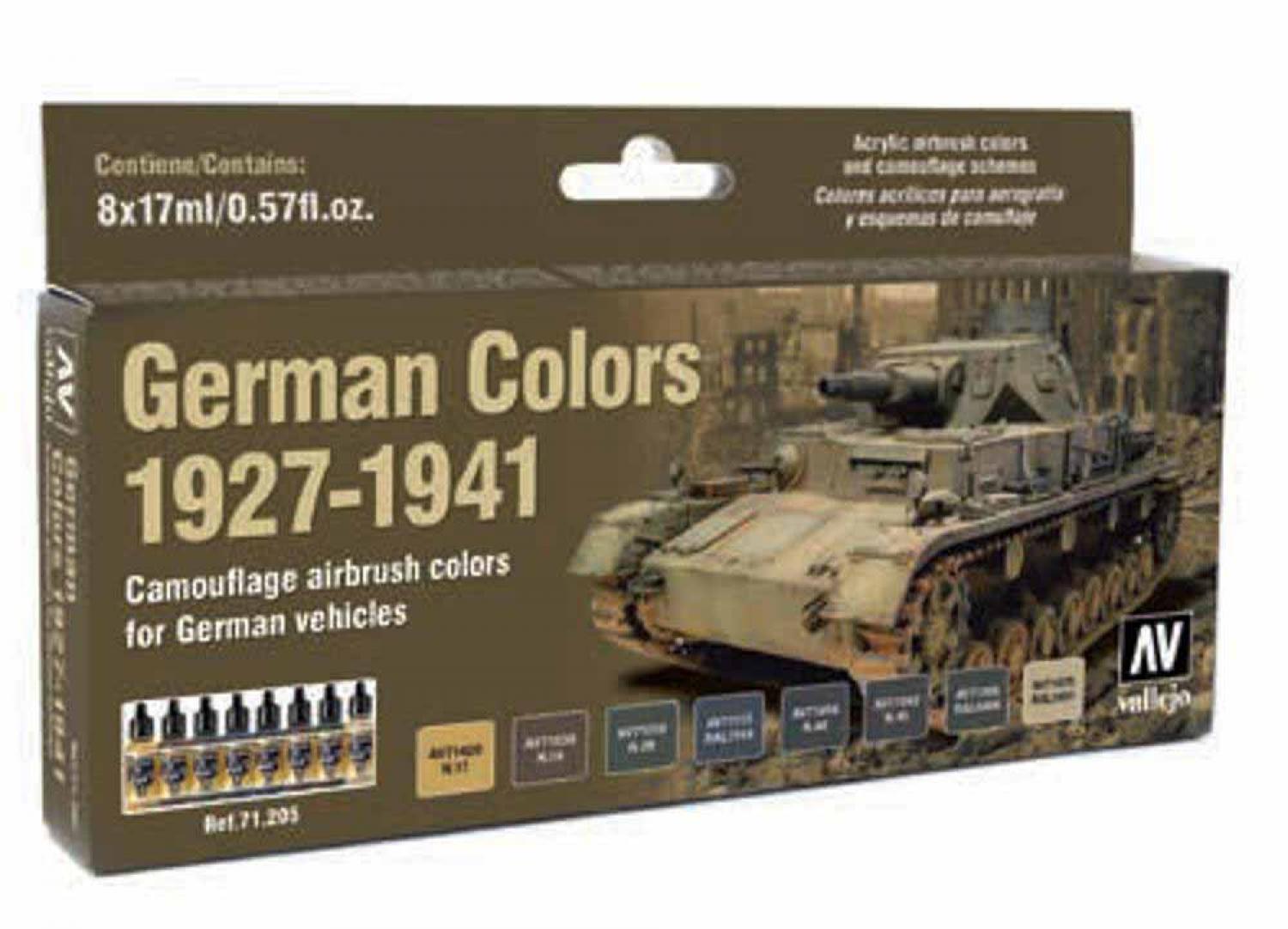 Vallejo 771205 Farb-Set, Deutsche Farben 1927 - 1941, Militä