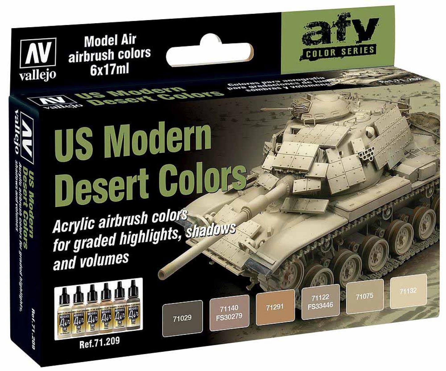 Vallejo 771209 Farb-Set, Moderne US-Wüstenfarben