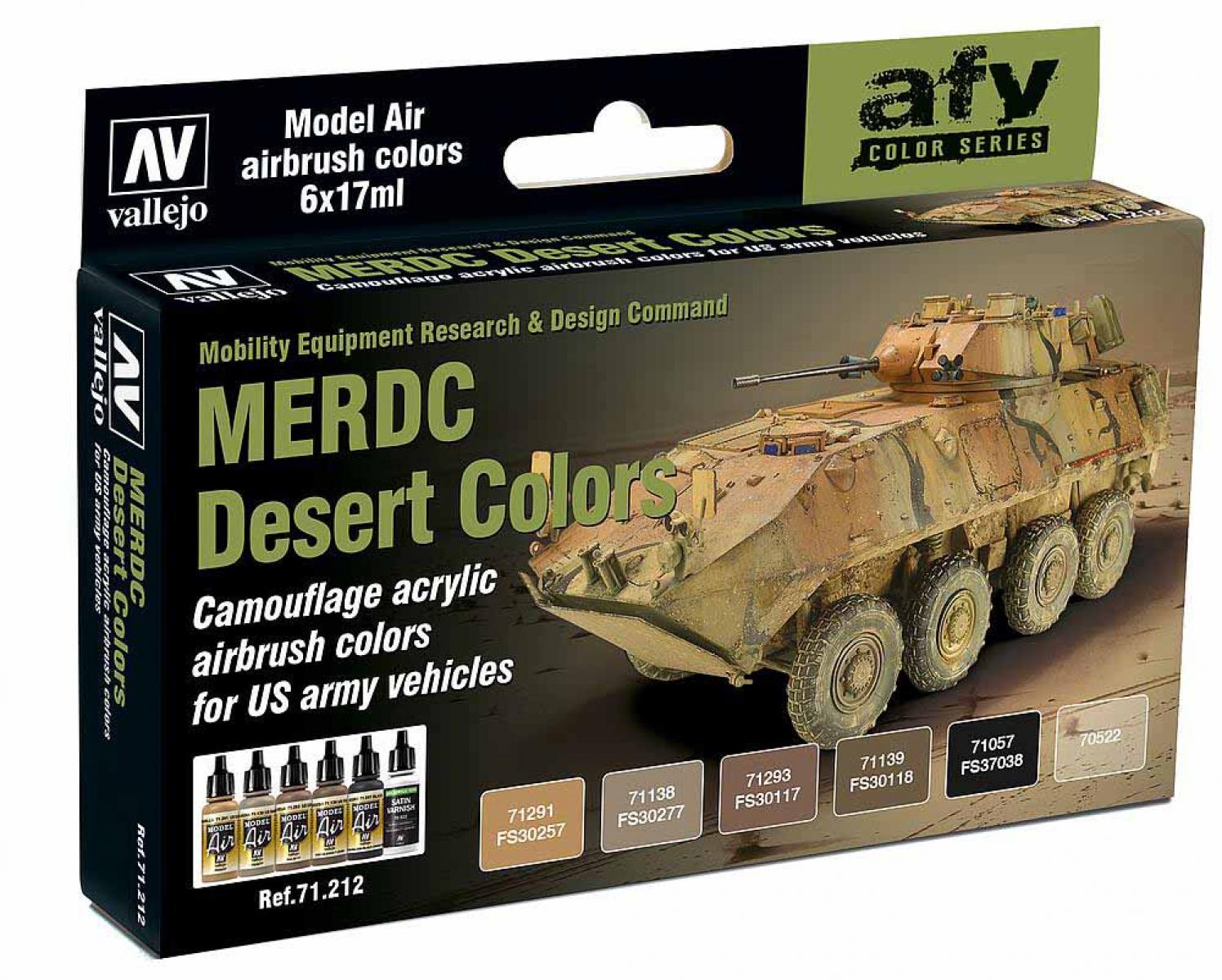 Vallejo 771212 Farb-Set, MERDC Wüstentarnung US Armee