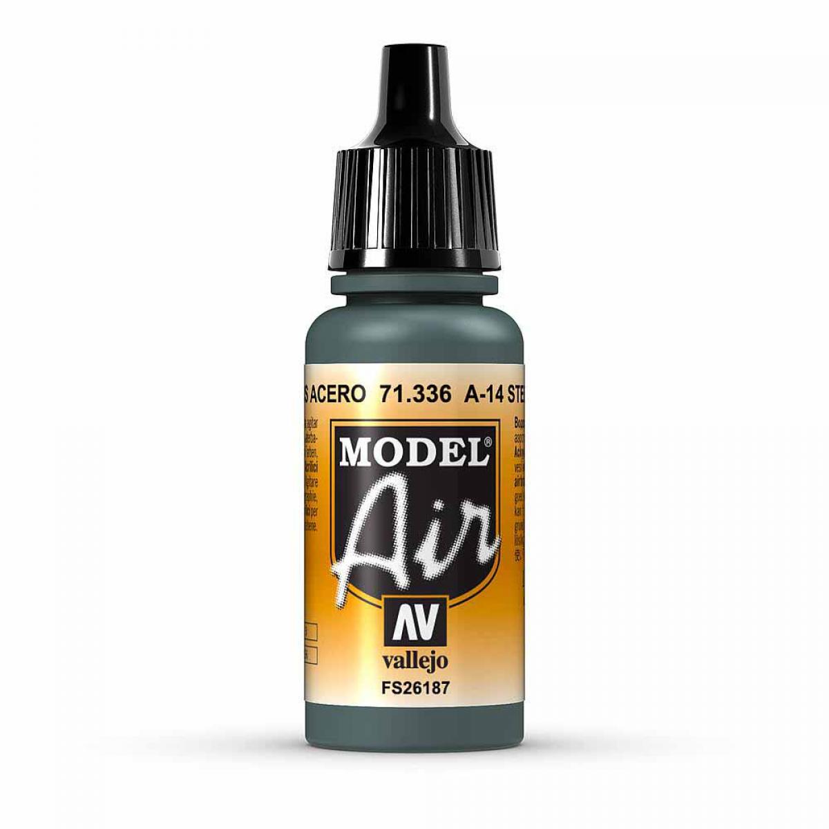 Vallejo 771336 A-14, Stahlgrau, 17 ml