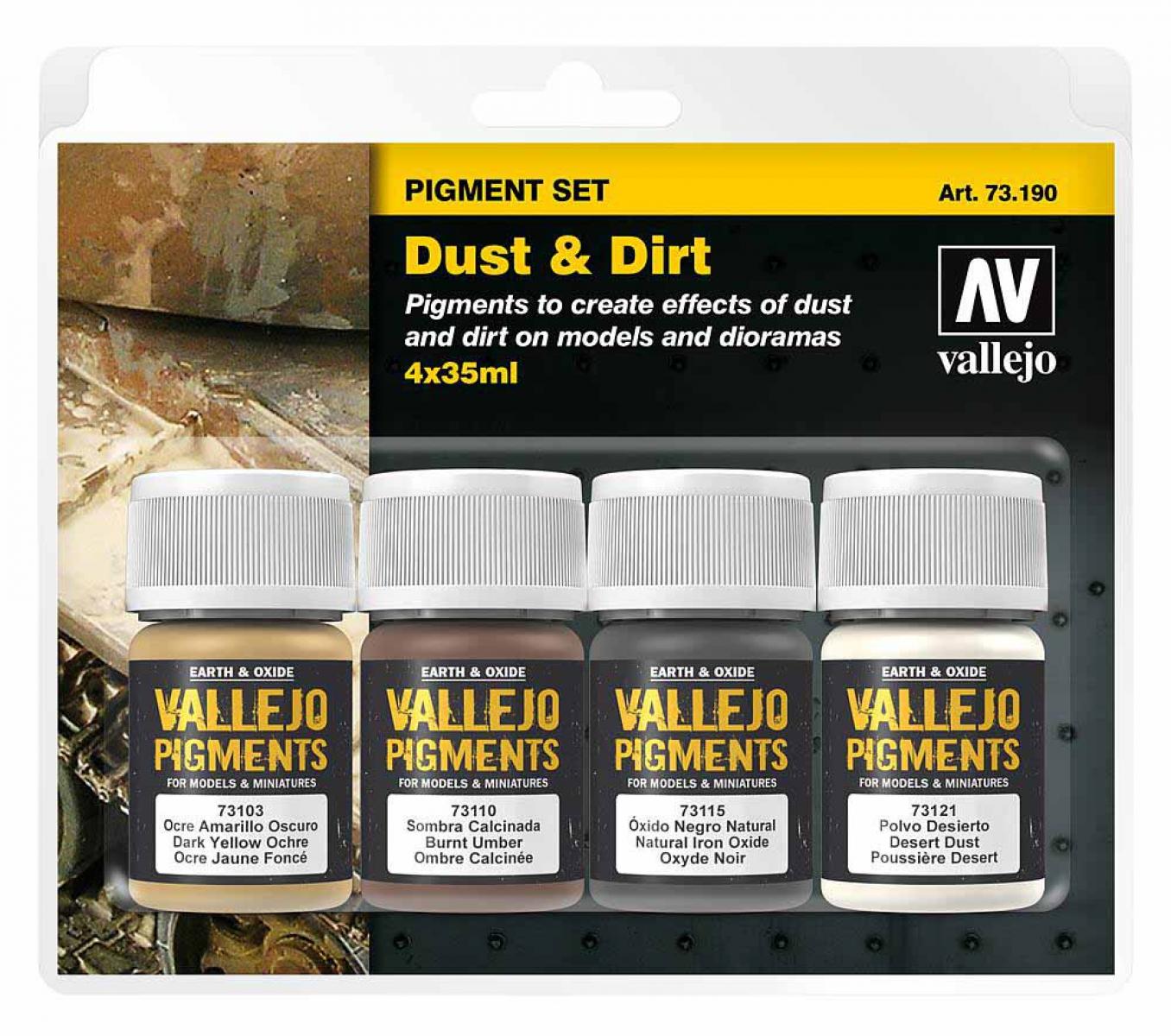 Vallejo 773190 Pigment-Set Staub und Schmutz