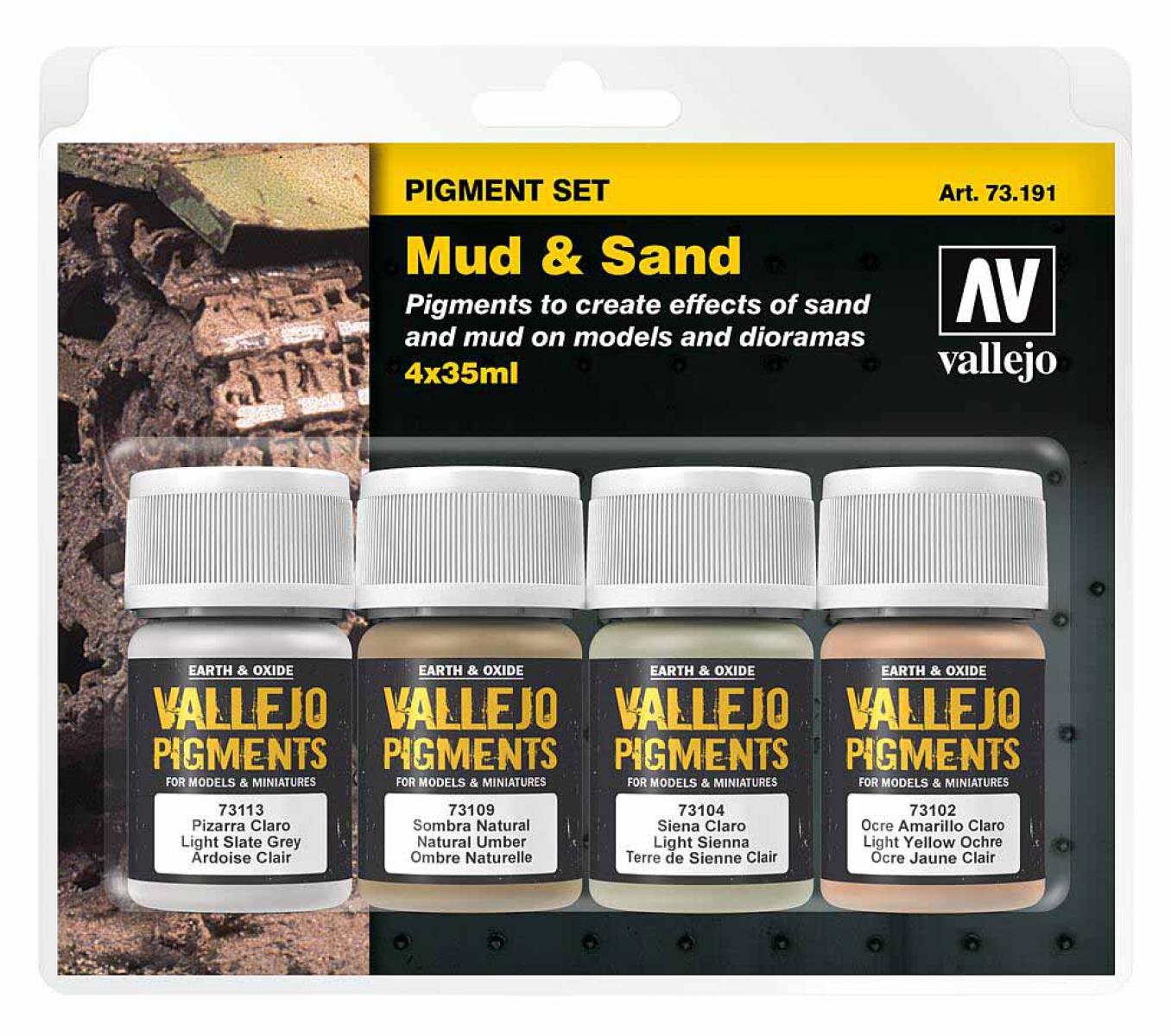 Vallejo 773191 Pigment-Set Schlamm und Sand