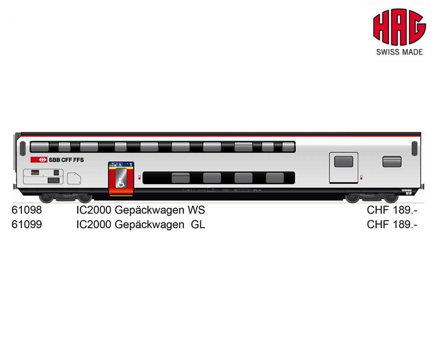 HAG 61098 IC2000 Gepäckwg. inkl. LED-Innenbel. (AC)