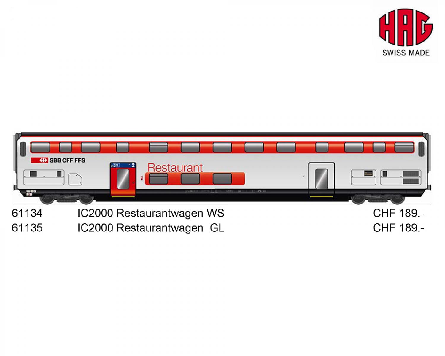 HAG 61134 IC2000 Restaurant inkl. LED-Innenbel. (AC)