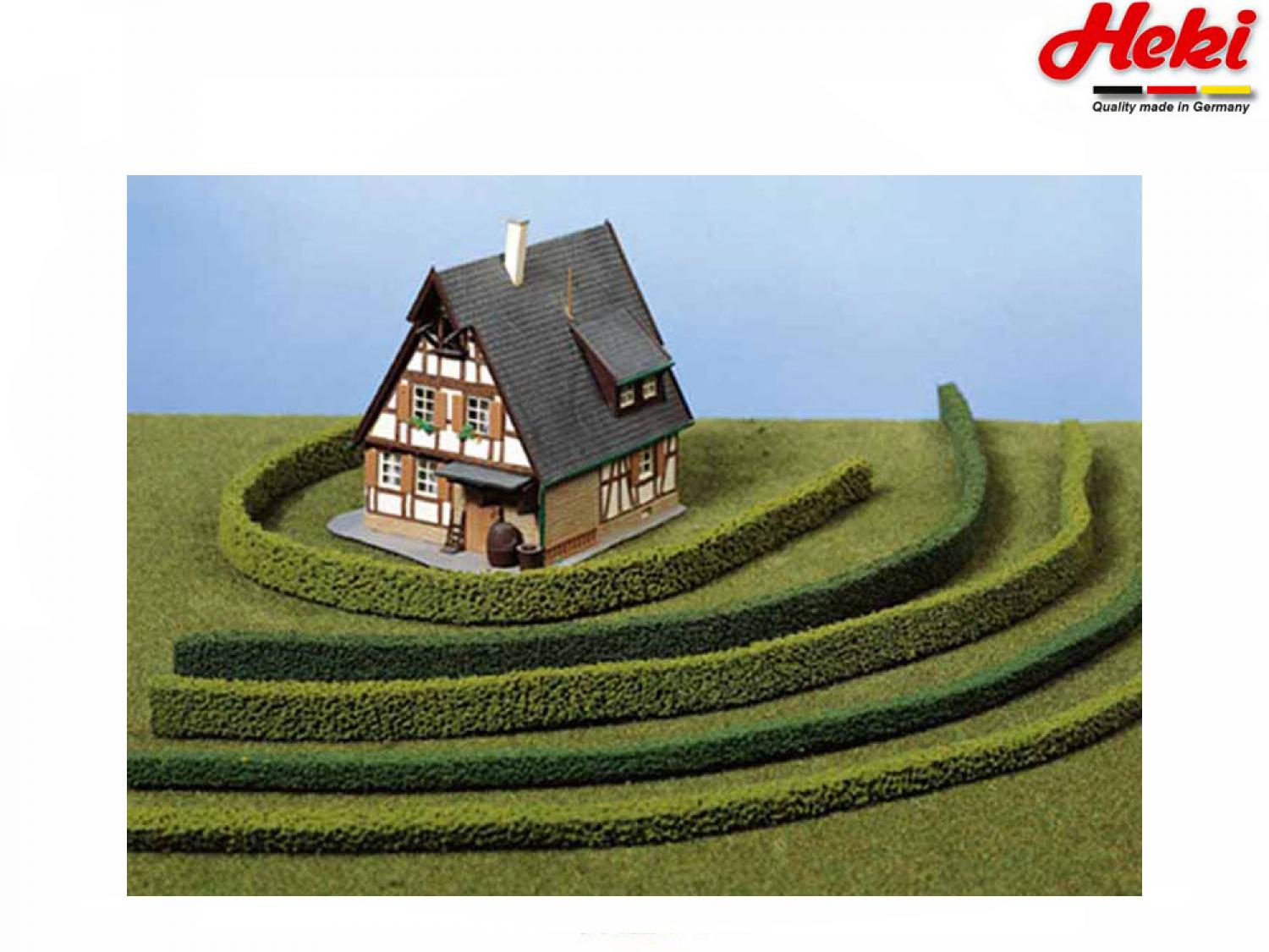 Heki 1184 3 flex. Hecken hellgrün 7x7mm, je 50cm