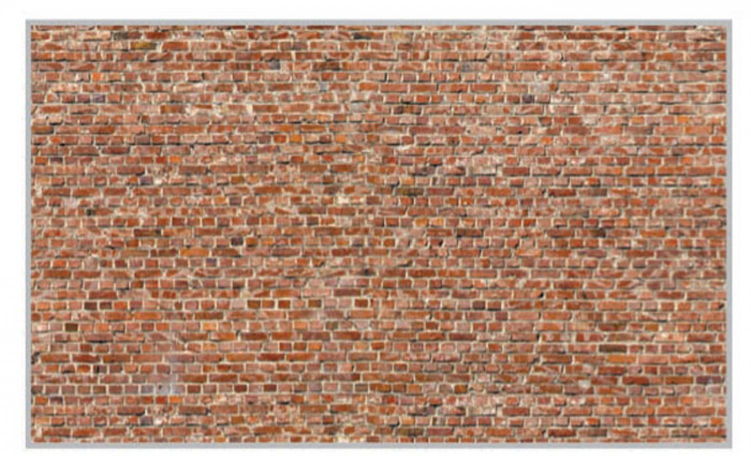 Heki 14002 Ziegelsteinmauer H0, 34x21cm, 3 Stück