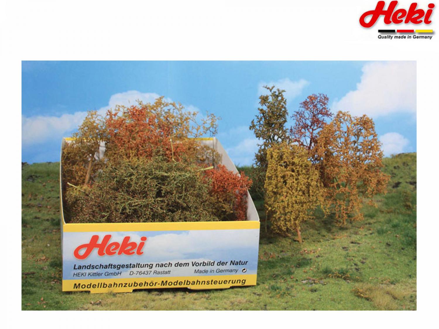 Heki 1673 Blätterbäume u. Büsche, 15 Stück herbstlich