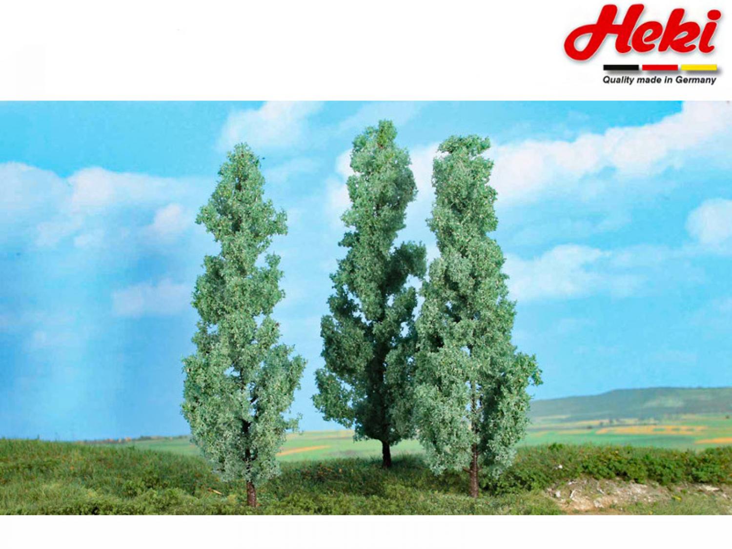 Heki 1782 3 Silberpappeln 13 cm
