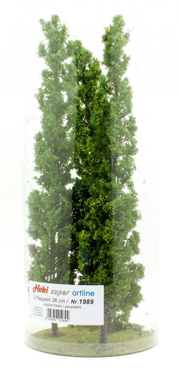 Heki 1989 Pappeln 36 cm, 3 Stück