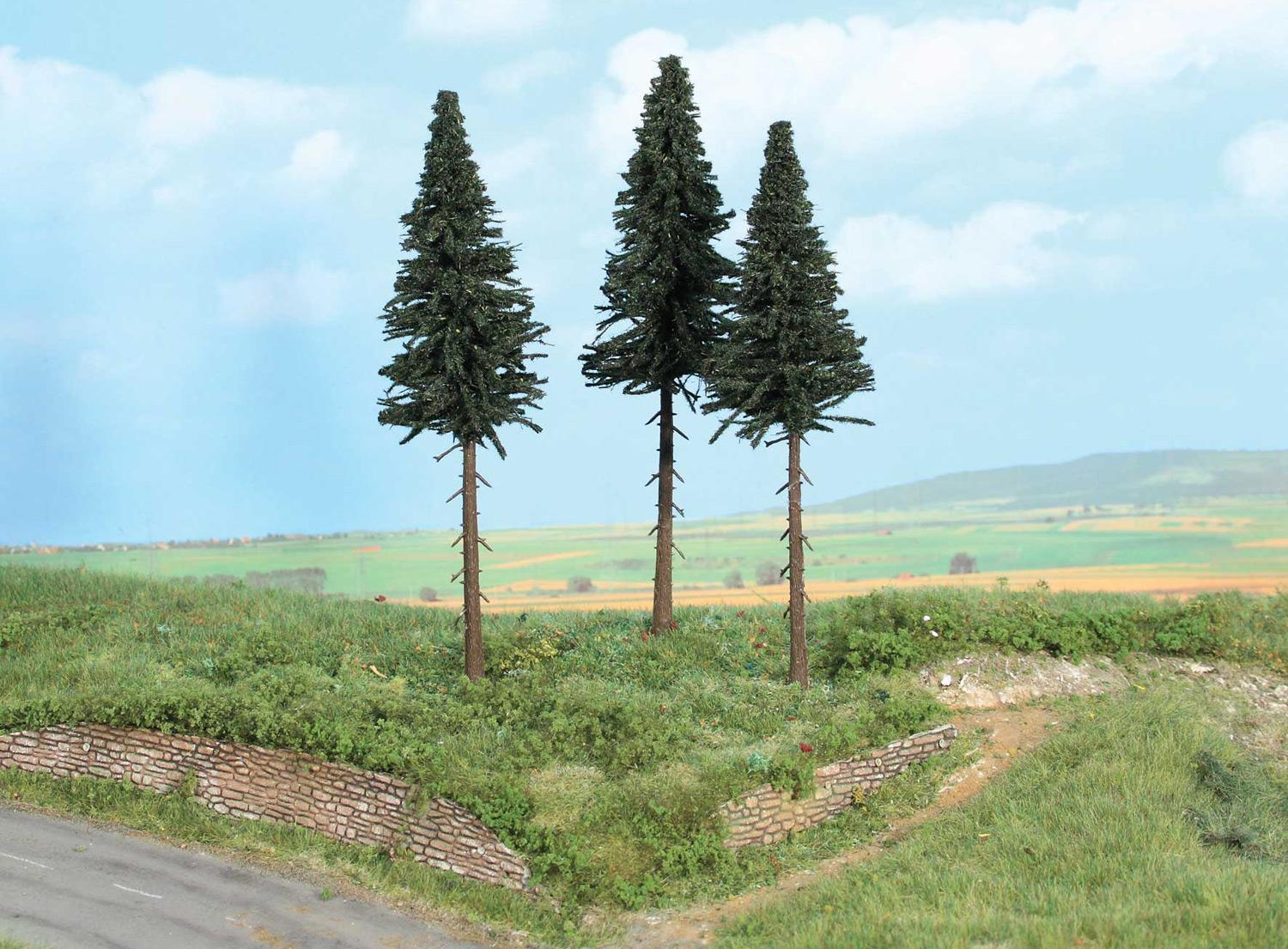 Heki 2119 H0 3 Hochstammtannen 17 cm