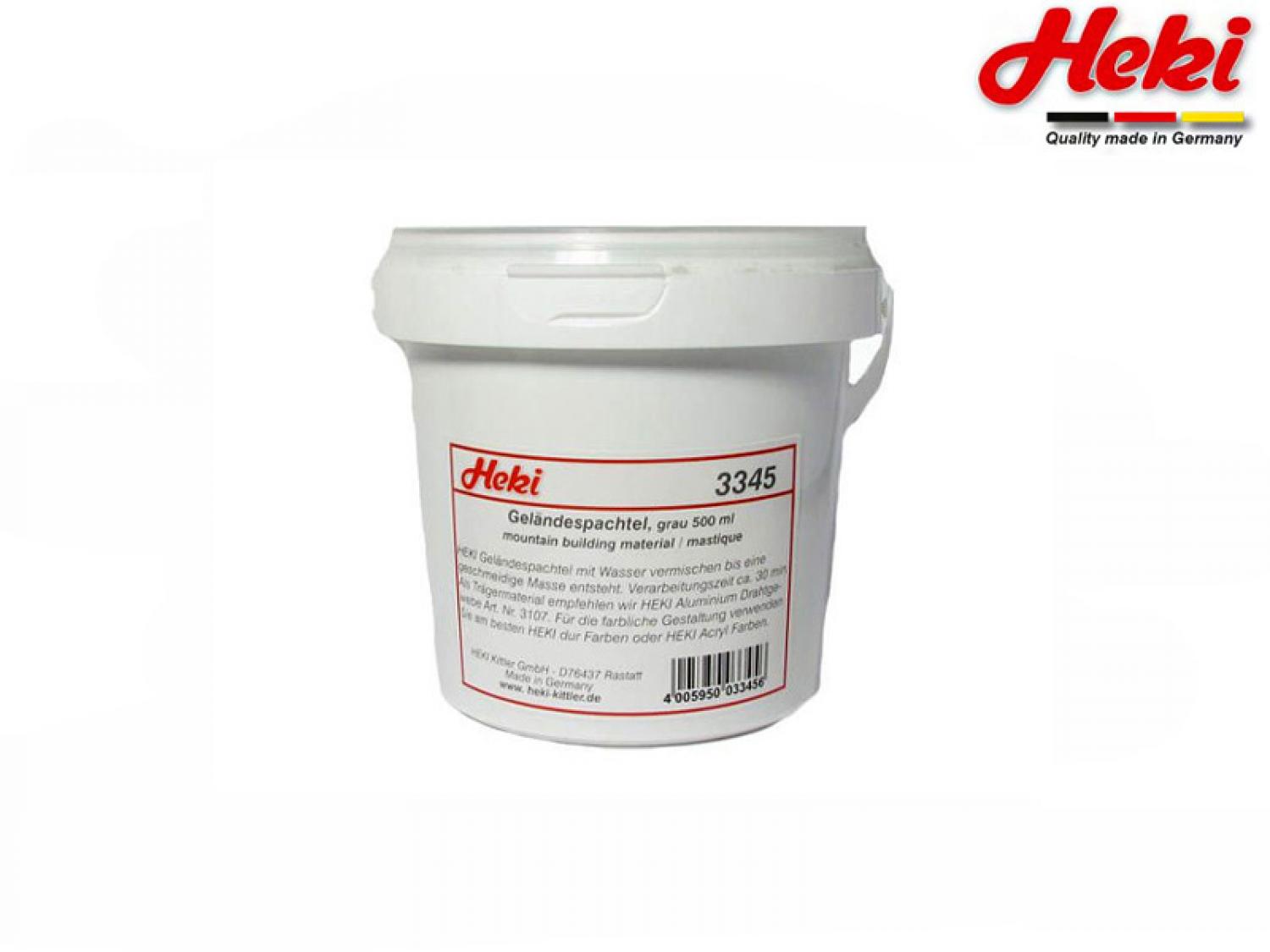 Heki 3345 Geländespachtel grau, 500 g