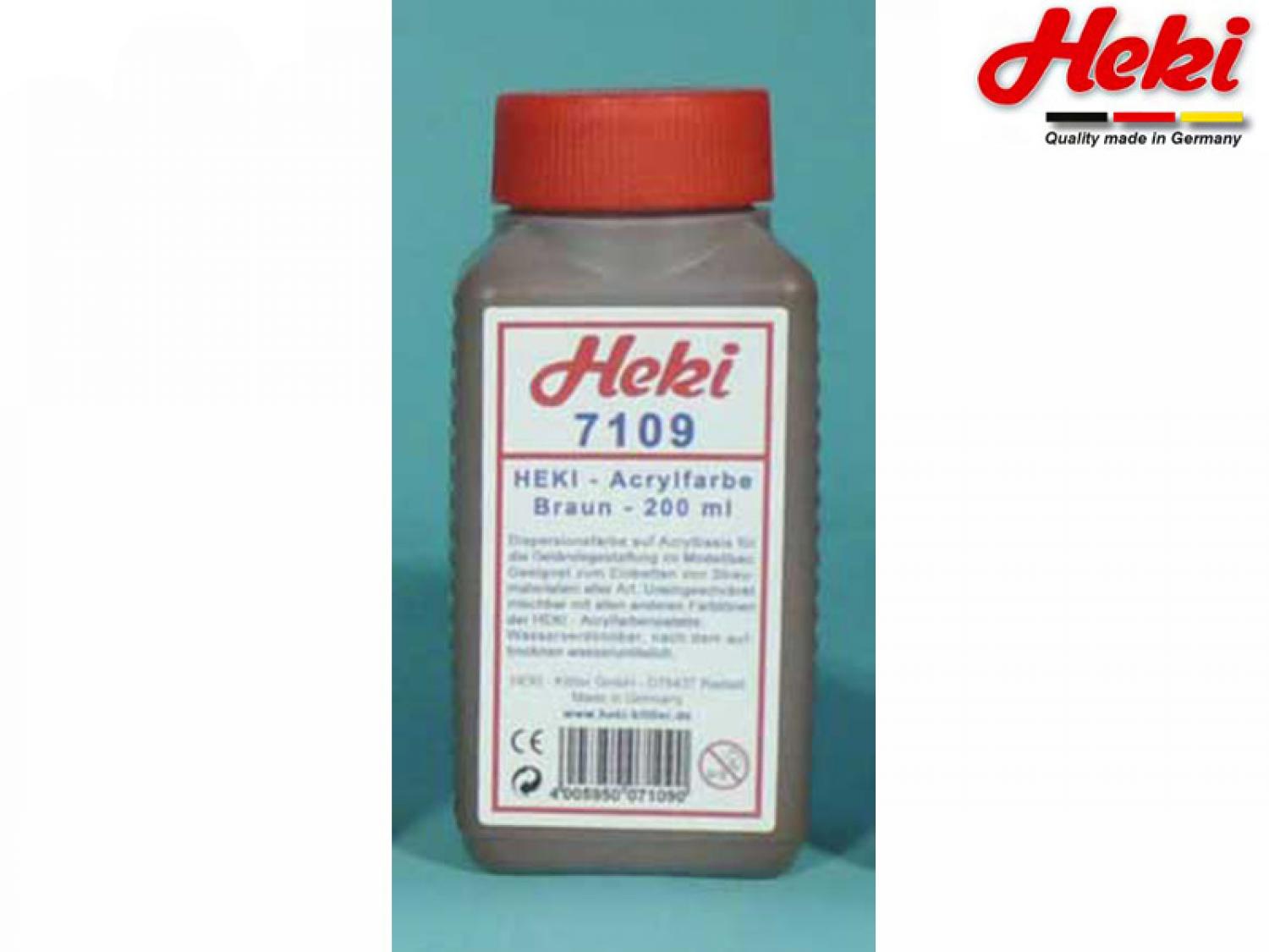 Heki 7109 Acrylfarbe Braun, 200 ml