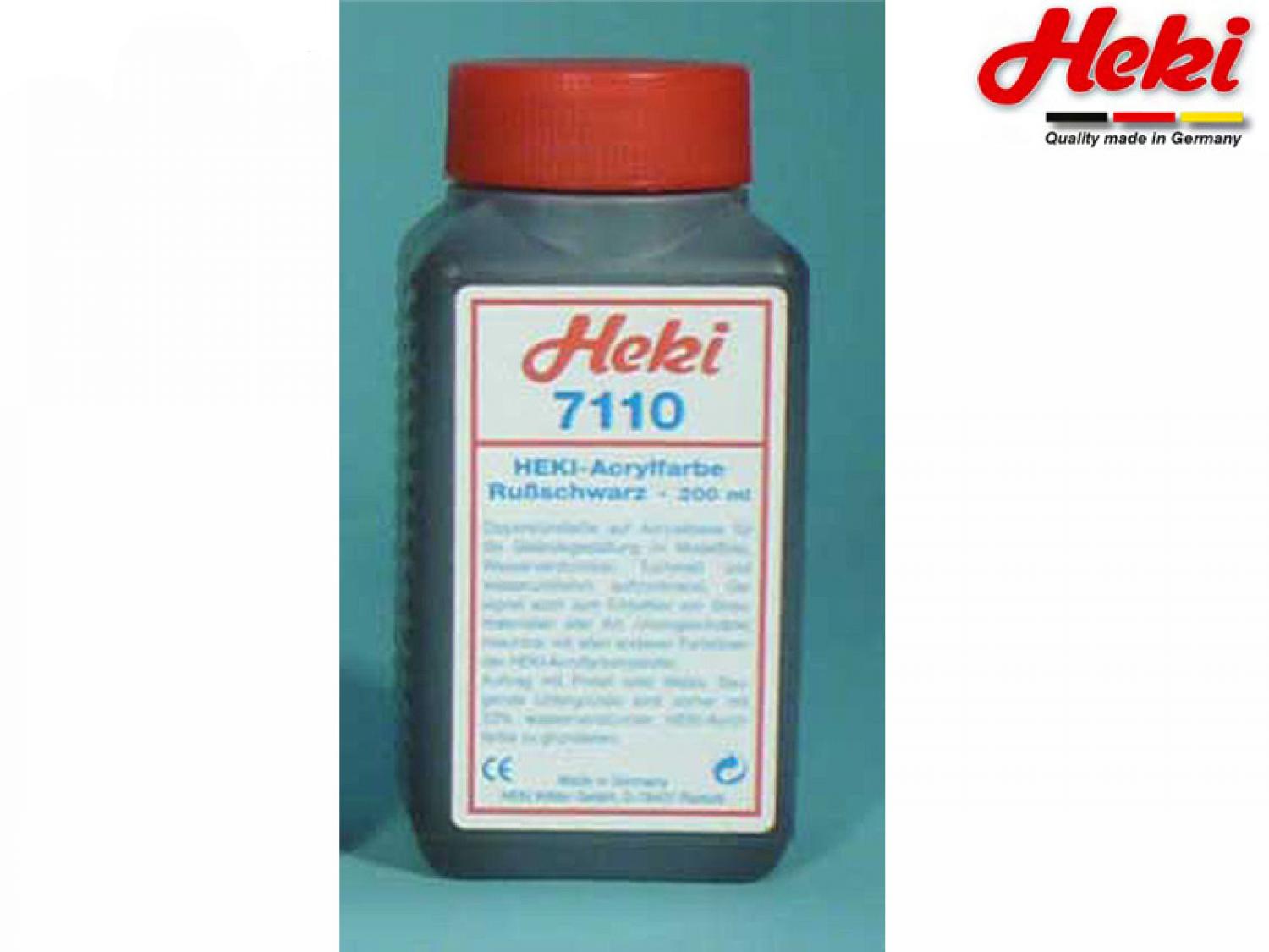 Heki 7110 Acrylfarbe Schwarz, 200 ml