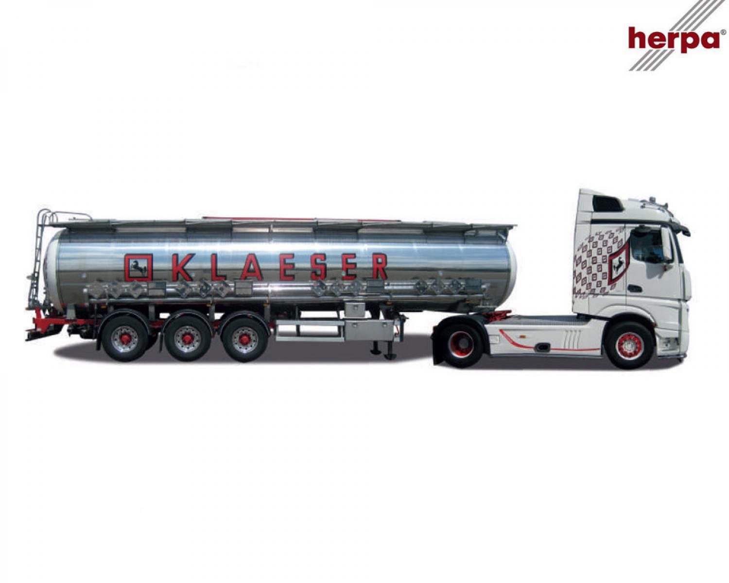 Herpa 942935 MB Actros Streamspace Chrom "Klaeser"