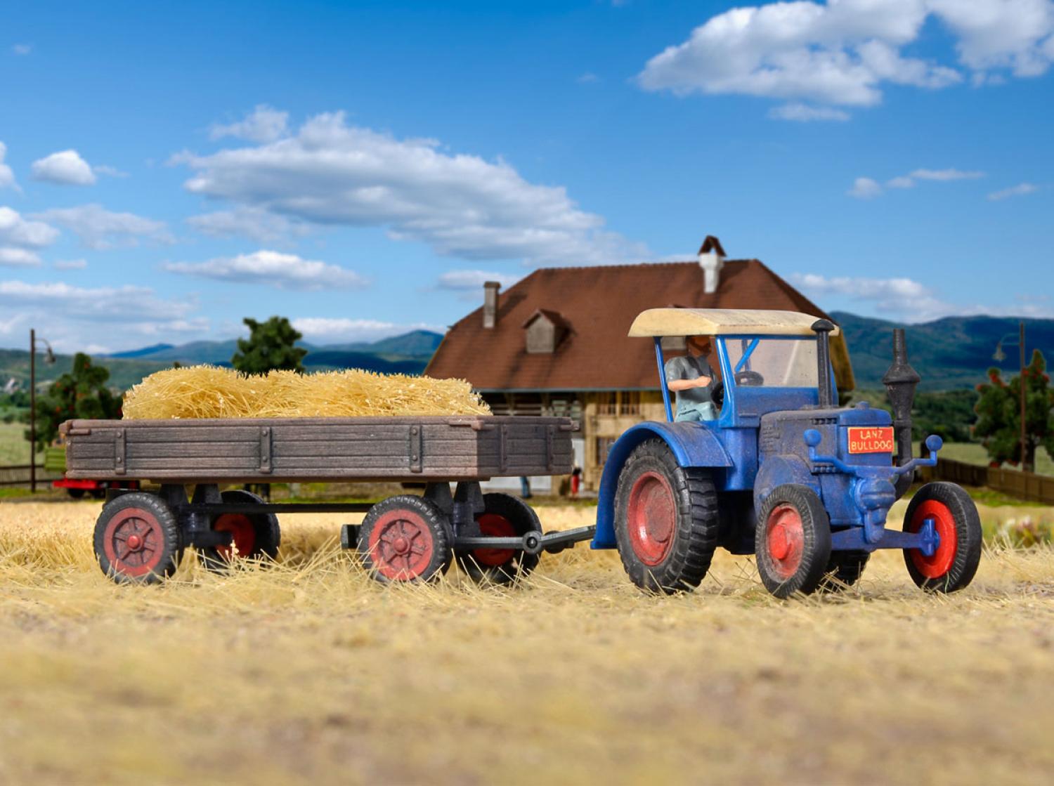 Kibri 12232 H0 LANZ Traktor mit Gummirad.