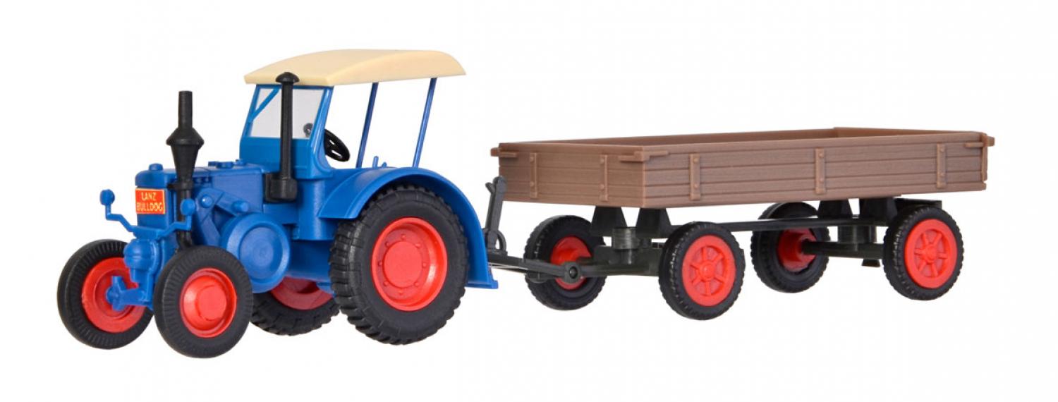 Kibri 12232 H0 LANZ Traktor mit Gummirad.