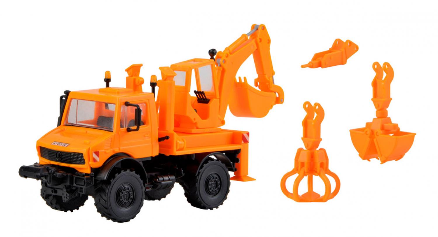 Kibri 18480 H0 UNIMOG mit Aufbaubagger