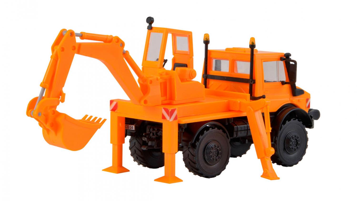 Kibri 18480 H0 UNIMOG mit Aufbaubagger