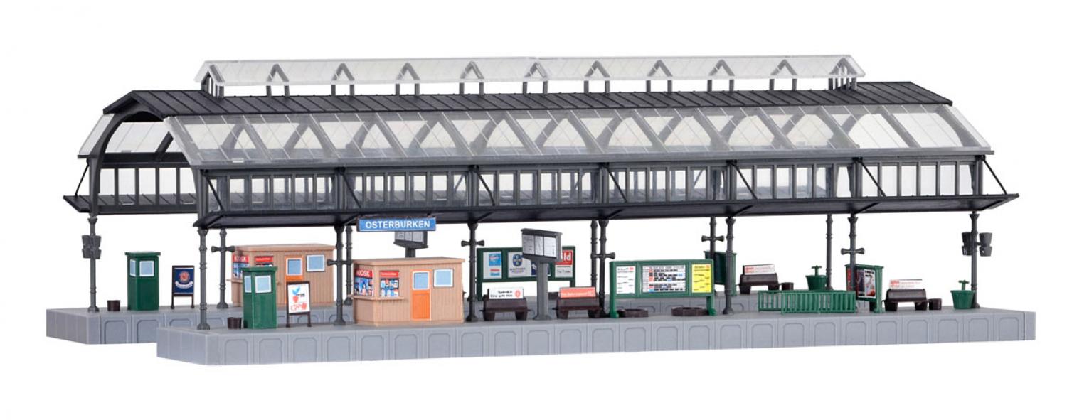 Kibri 37758 N Bahnsteighalle grau