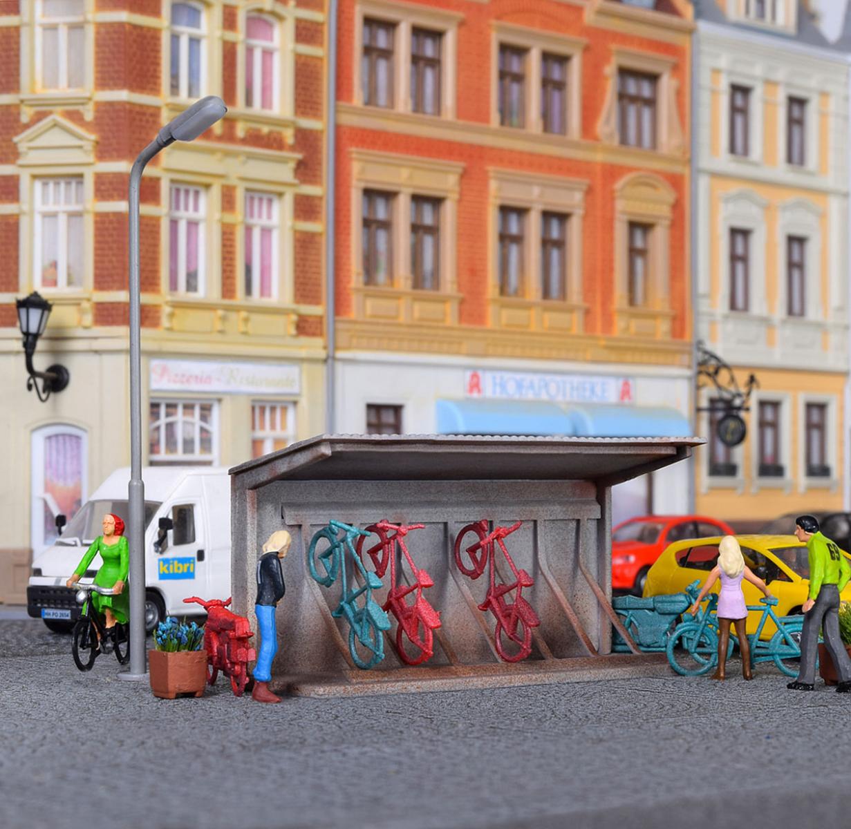 Kibri 38143 H0 Deko-Set Fahrradstaender