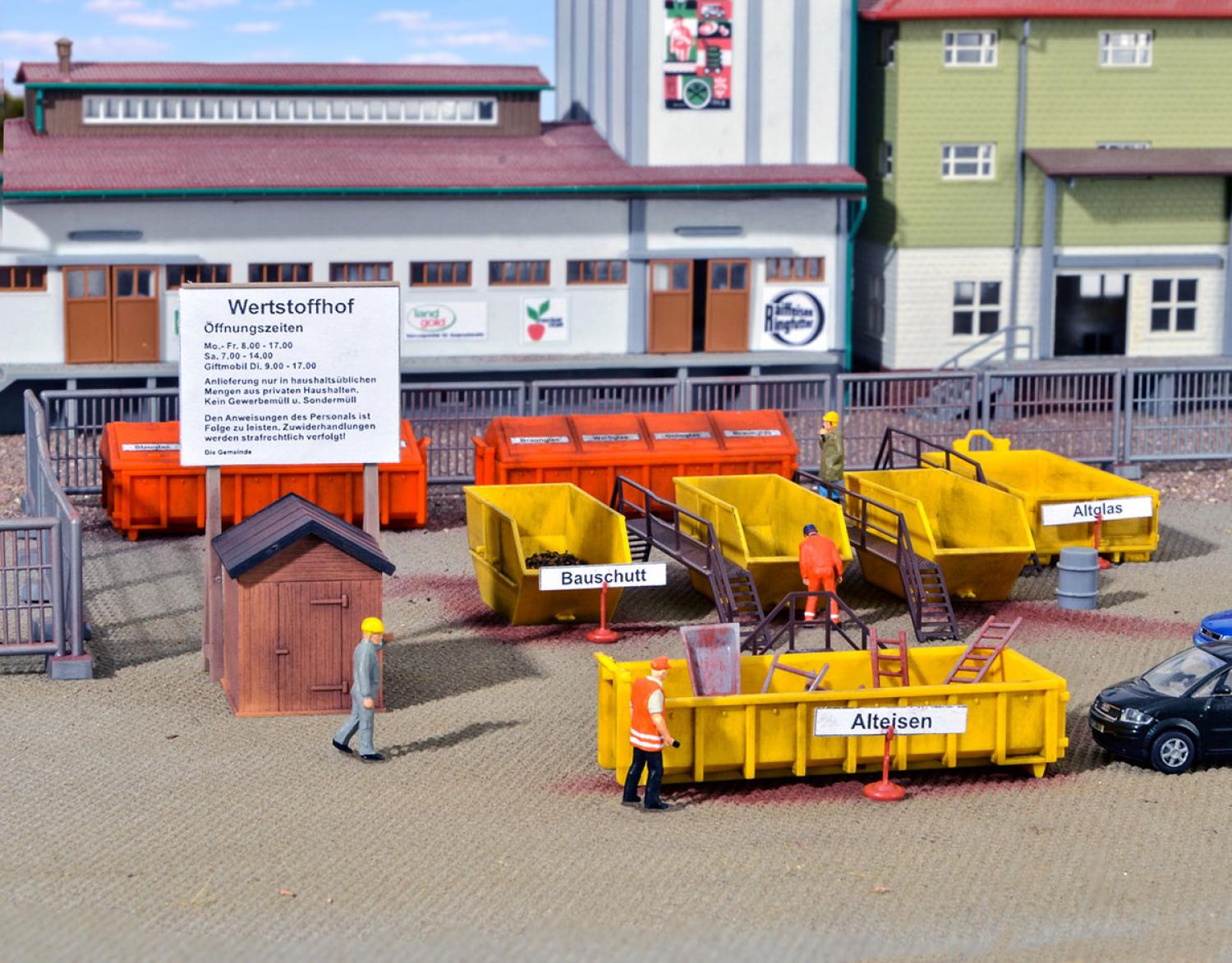 Kibri 38155 H0 Deko-Set Wertstoffhof