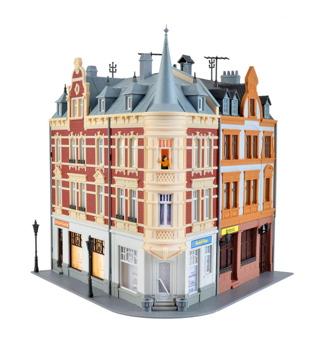 Kibri 38295 H0 Stadthaus mit Figur u. HBL